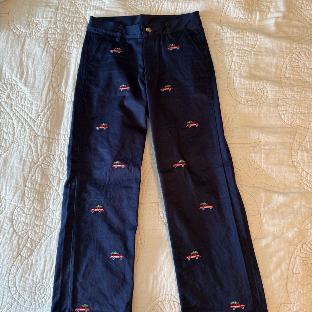 The Beaufort Bonnet Company Boys Critter Sheffield Pants Woody Jeeps Size 10